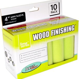 4'' Wood finishing roller refills 10pk